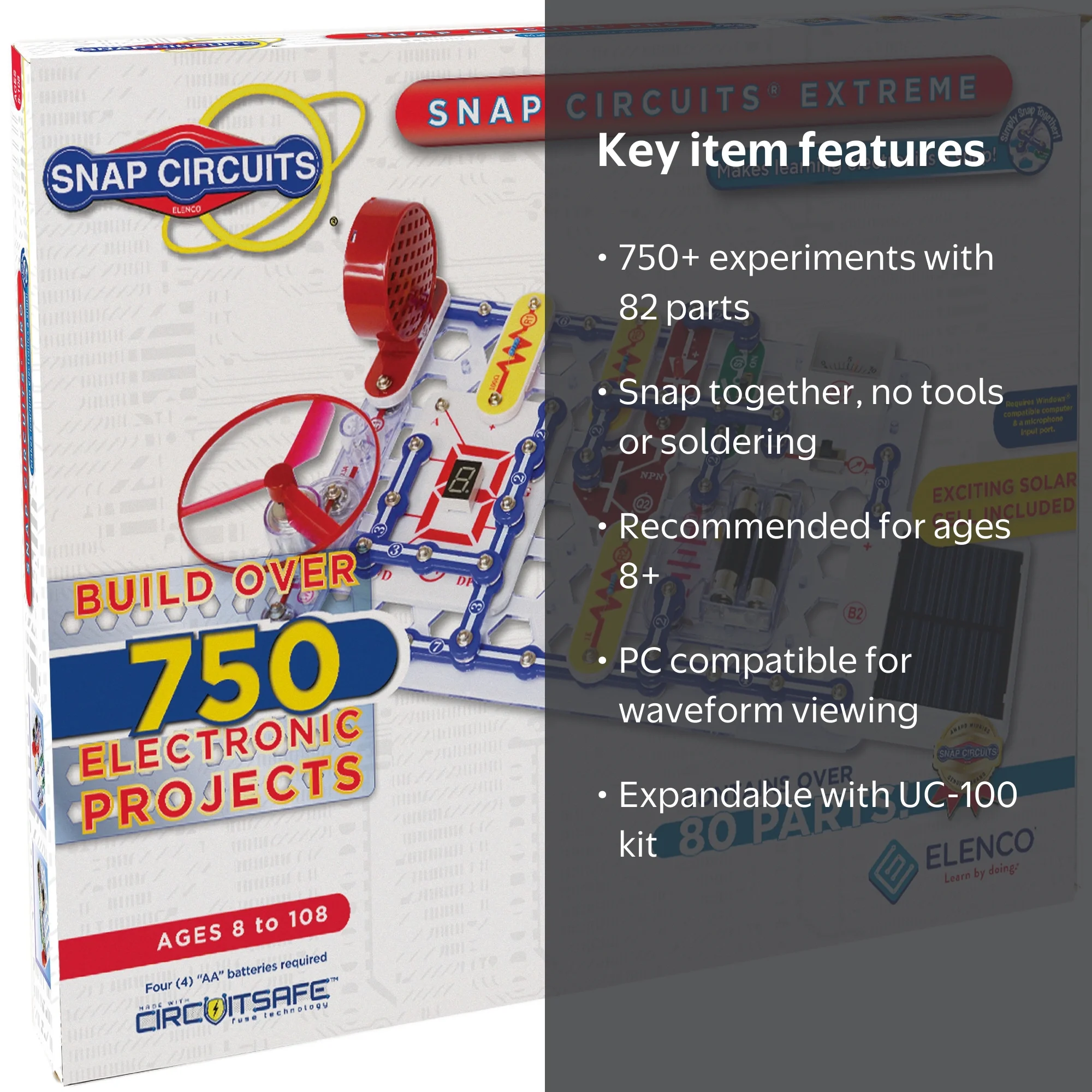 Snap Circuits Extreme SC750 | Beginner Skill Builder Science