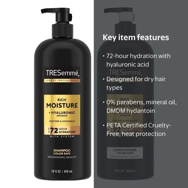 TRESemm√©, Rich Moisture Shampoo and Conditioner Set, 28 oz 2