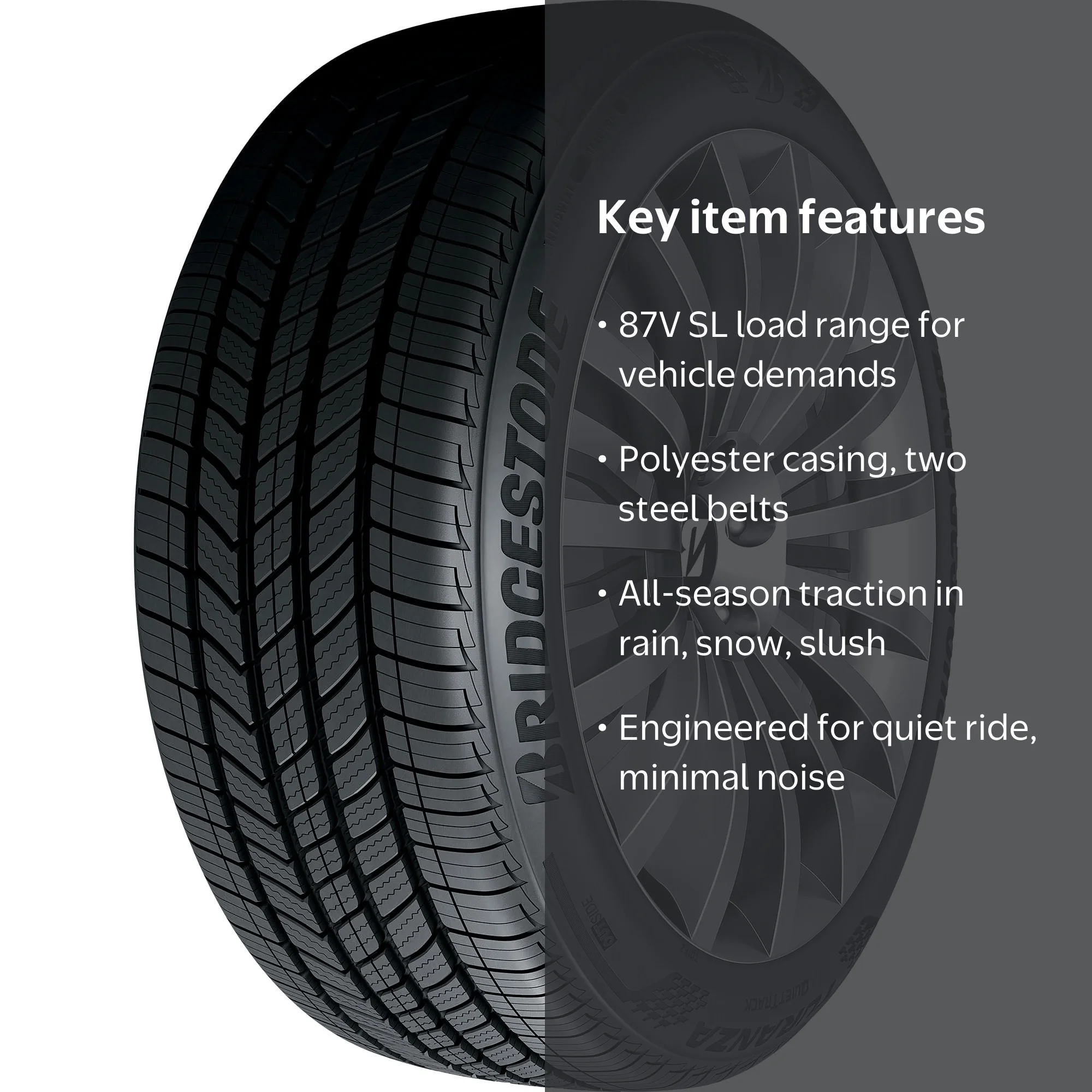 Bridgestone Turanza QuietTrack All Season 215/45R17 87V Passenger
