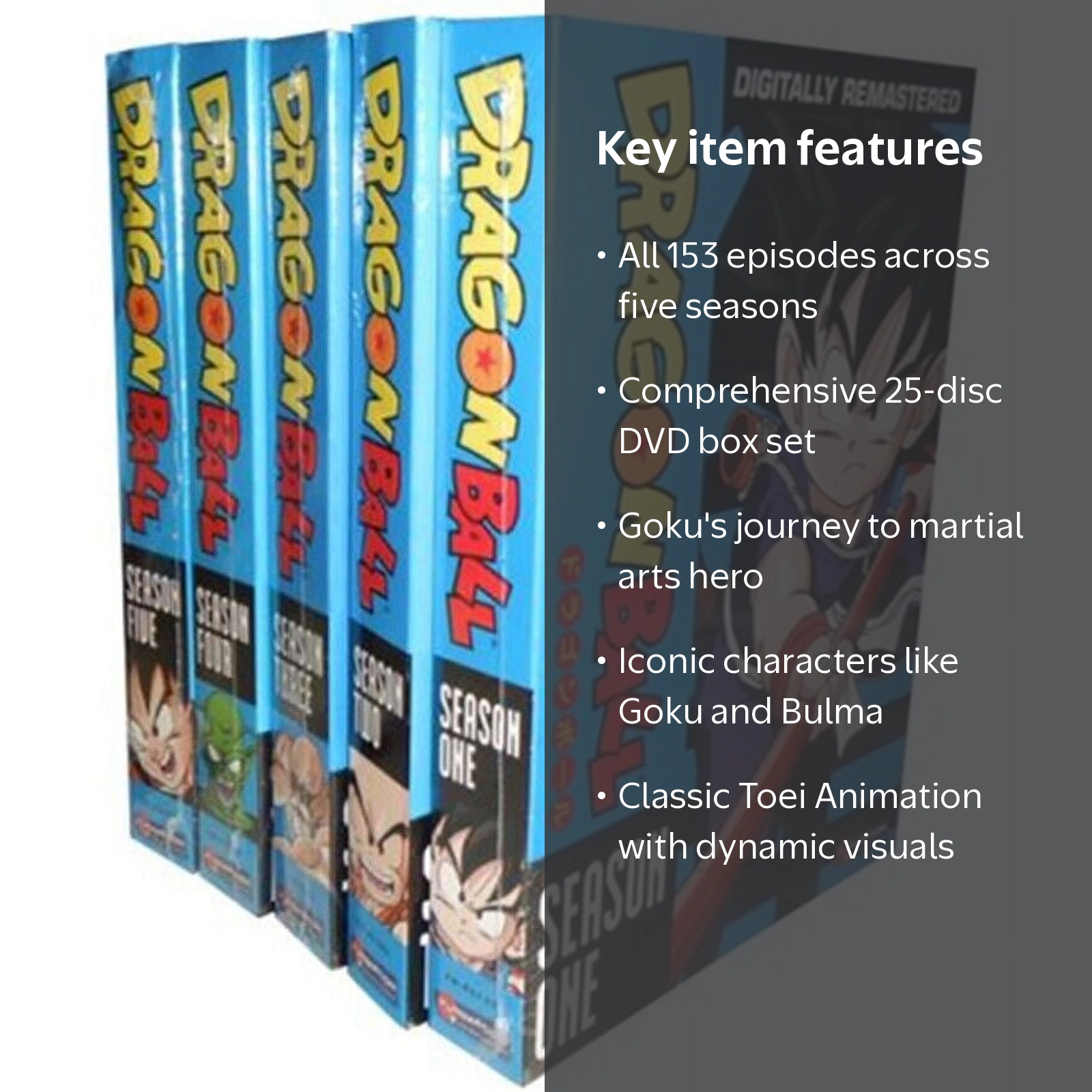 Dragon Ball: Complete Series Seasons 1-5 English (25-Disc DVD Box