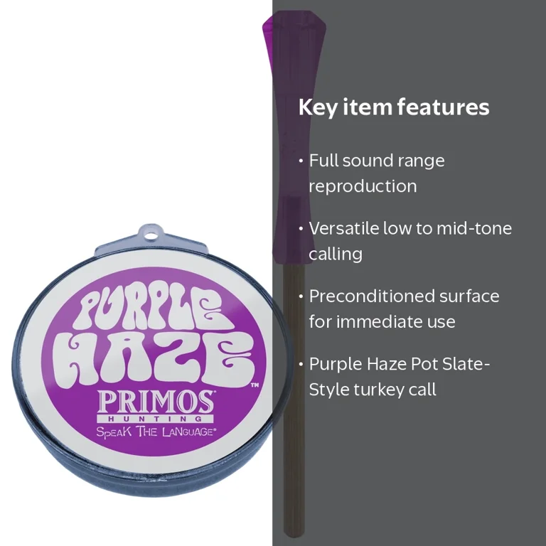 Primos Hunting Purple Haze Turkey Call, 260WM, Slate-Style
