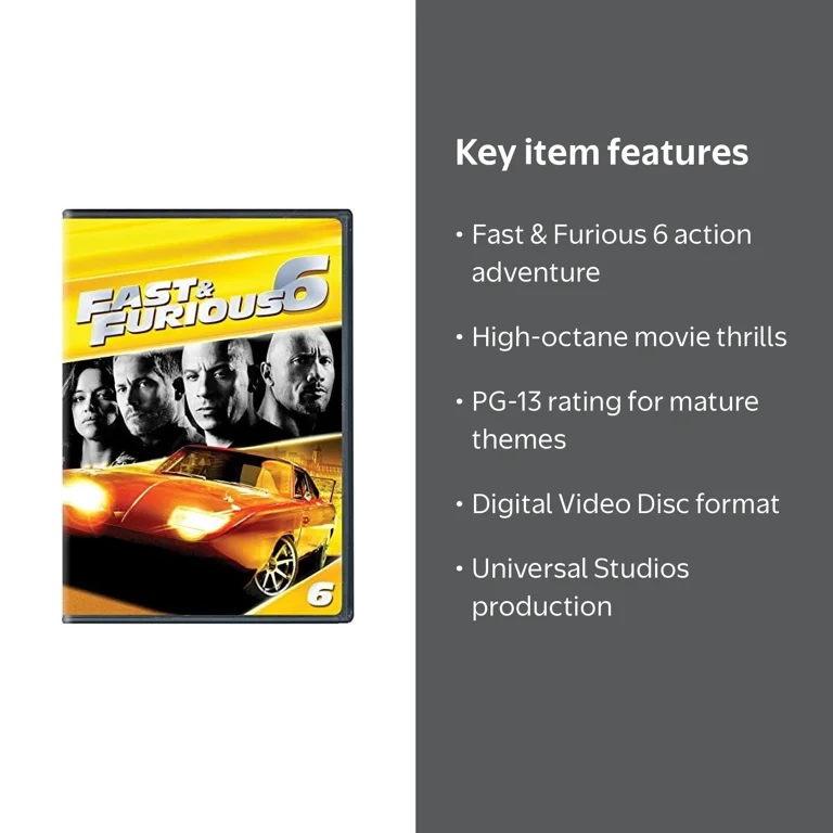 Universal Studios, Fast & Furious 6, Digital Video Disc - Walmart.com