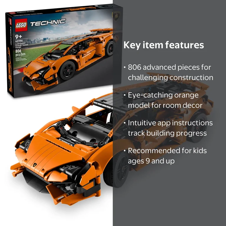 LEGO 42196 - Technic Lamborghini Hurcan Tecnica Orange Advanced