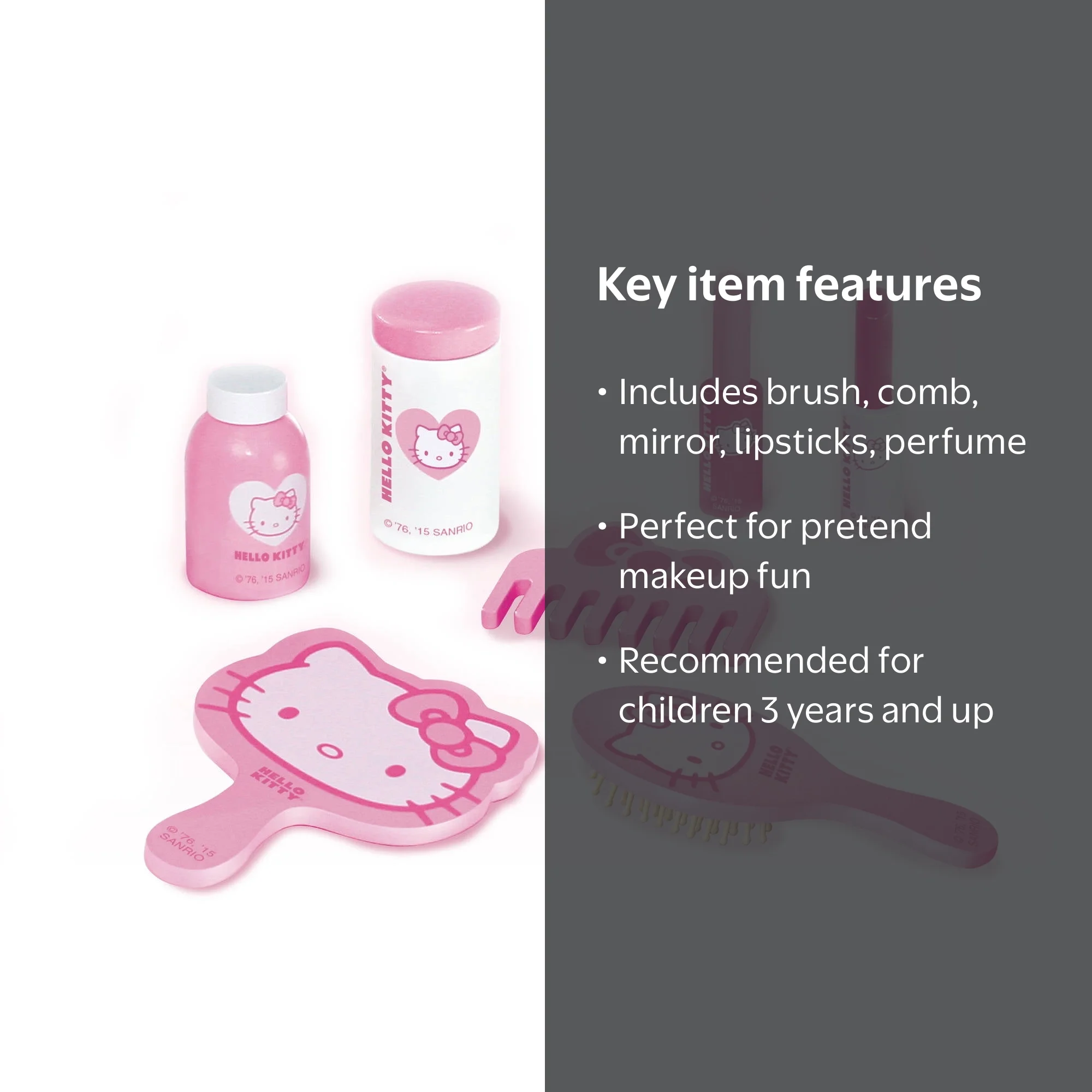Jupiter Hello Kitty Kids Vanity Set with 7 Accessories for