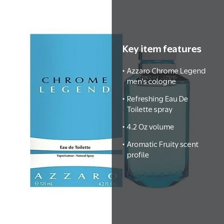 アーモンドクォーツページ Azzaro Chrome Legend 4.2 Oz, Bottled Men's Fragrance, Eau de