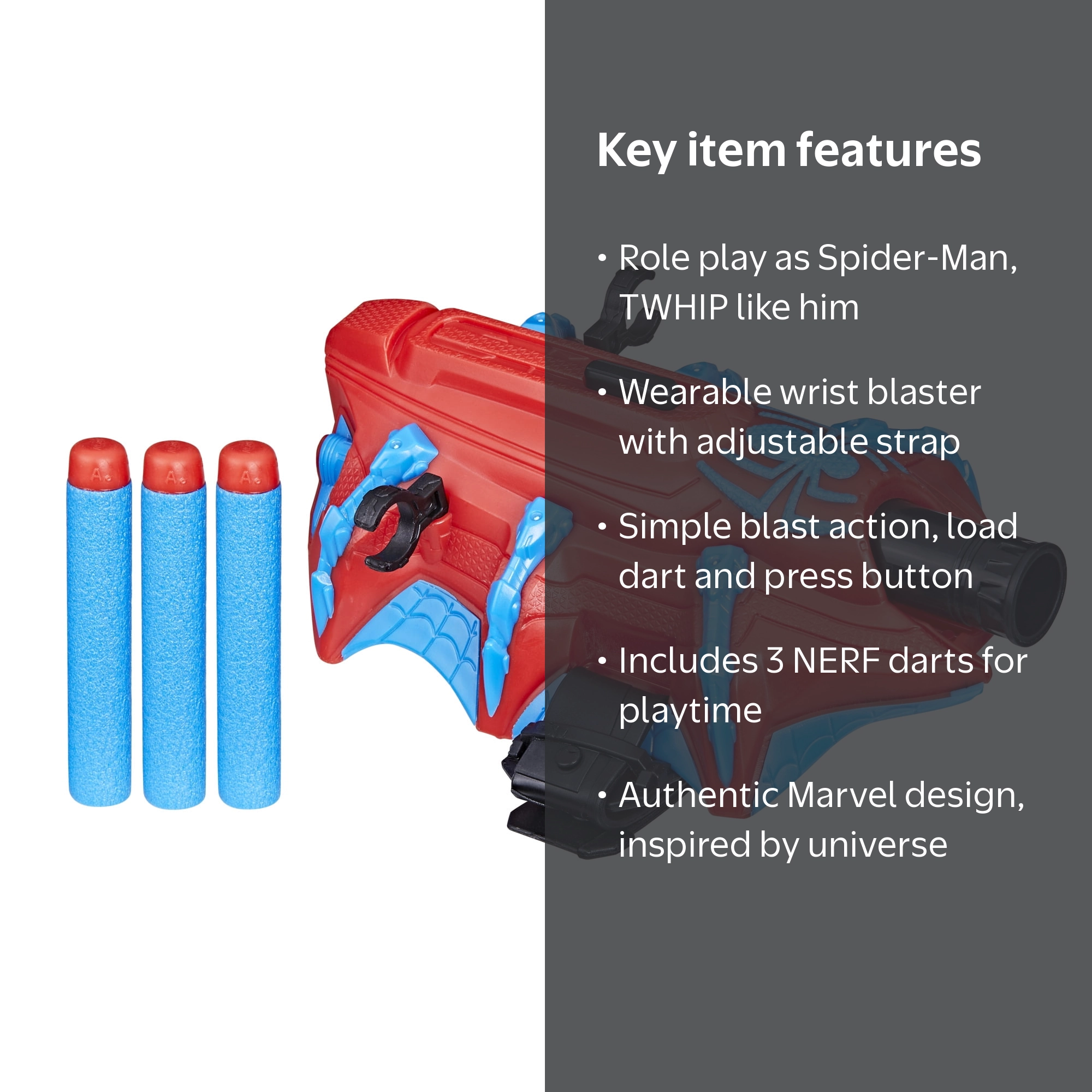 Marvel NERF Spider-Man Thwip-Tech Blaster Role Play Toy for Kids
