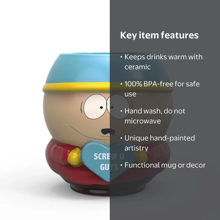 Zak Designs South Park Ceramic Coffee Mug, Cartman - Walmart.com