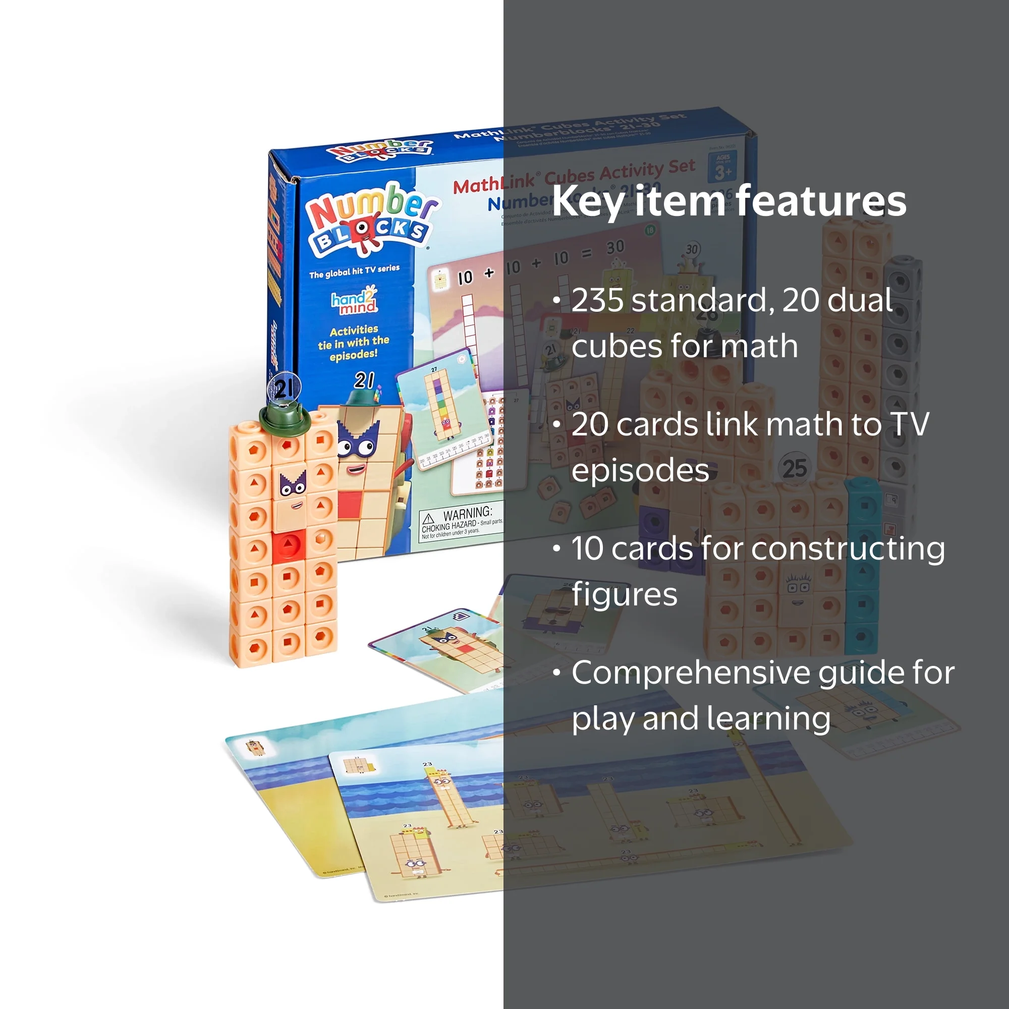 hand2mind, MathLink Cubes Activity Set 21-30, Counting and Math