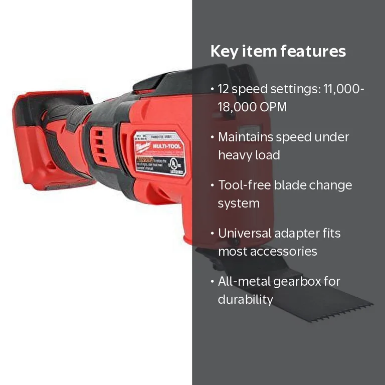Milwaukee, Multi-Tool, Lithium-Ion Cordless, Constant Power