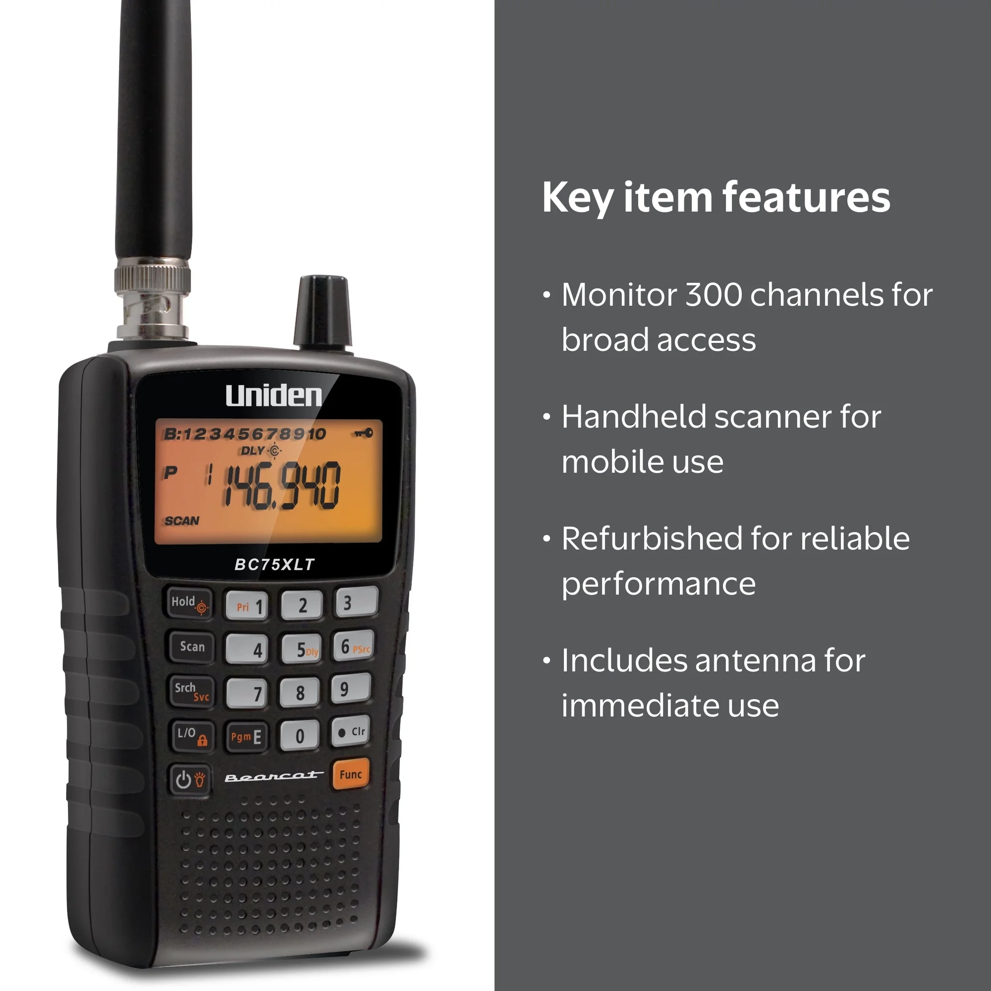 Uniden Bearcat 300-Channel Handheld NASCAR Weather Scanner with