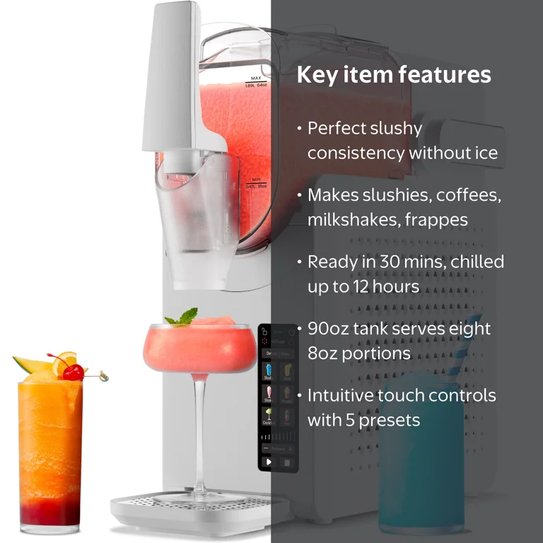 Iceman Slush-Ease Max 64 oz. Slushy Maker with Touch Controls and