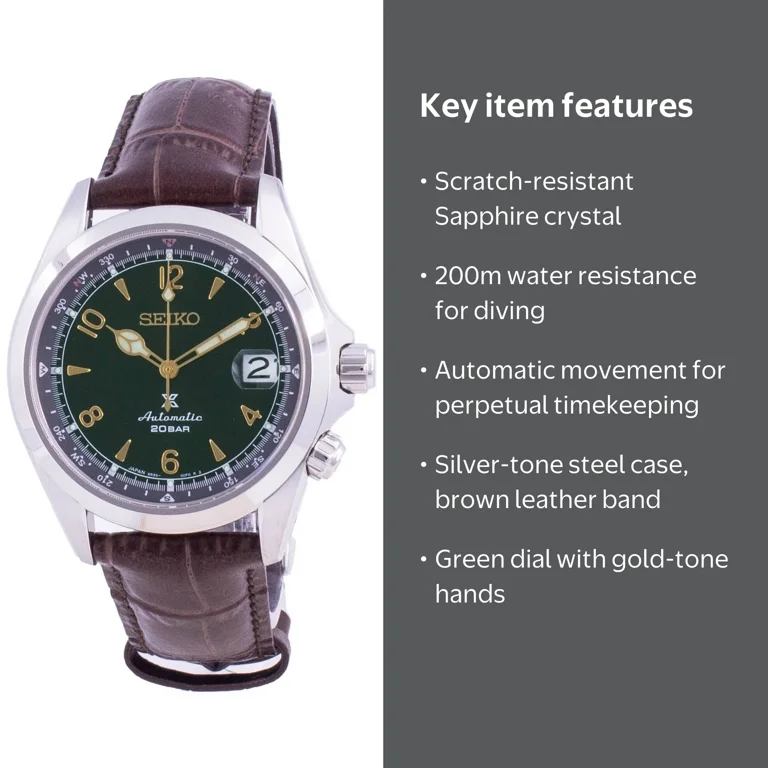 Seiko Prospex Automatic Green Dial Men's Watch SPB121J1 - Walmart.com