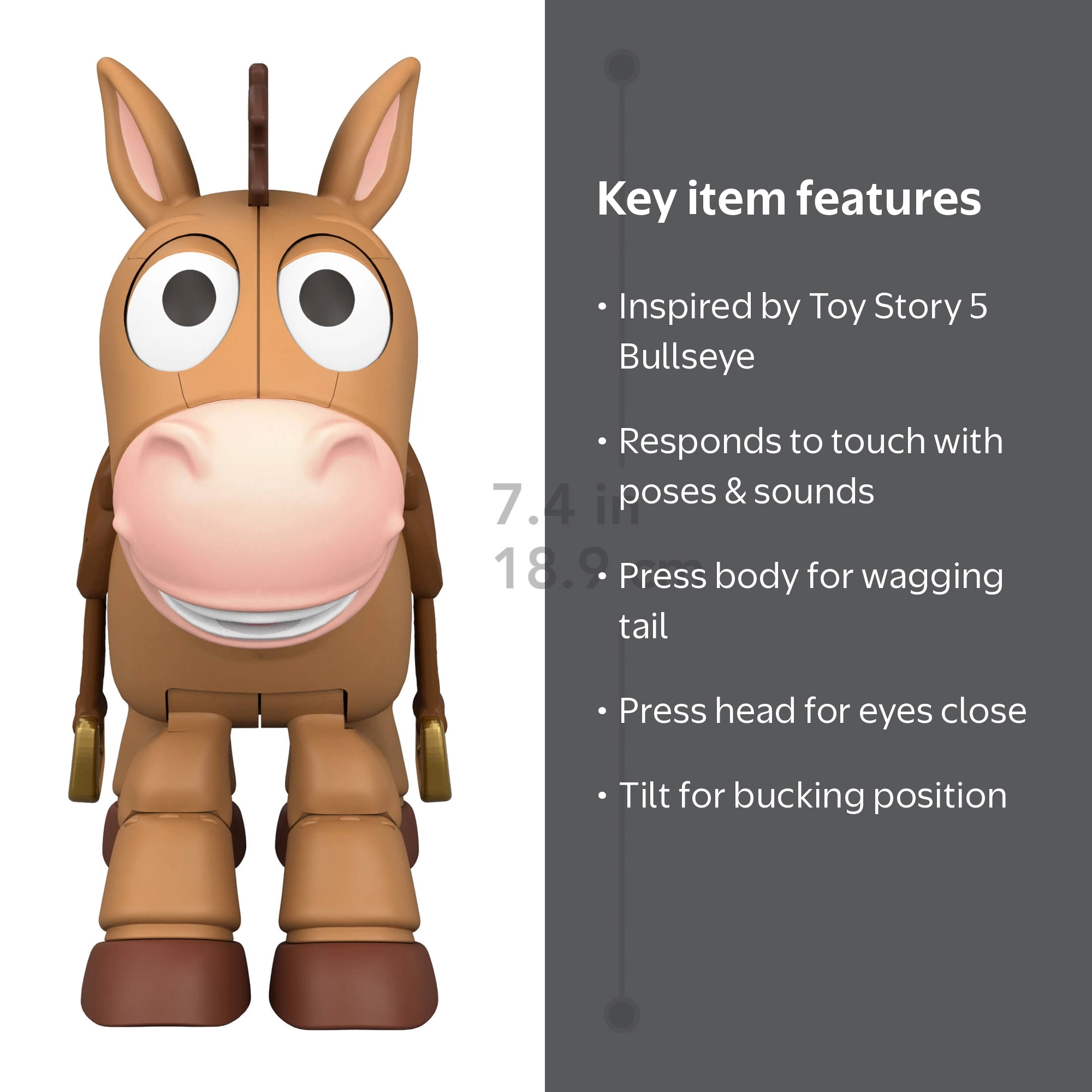 Disney Pixar Toy Story Lil Partner Bullseye Horse Figure, Sounds