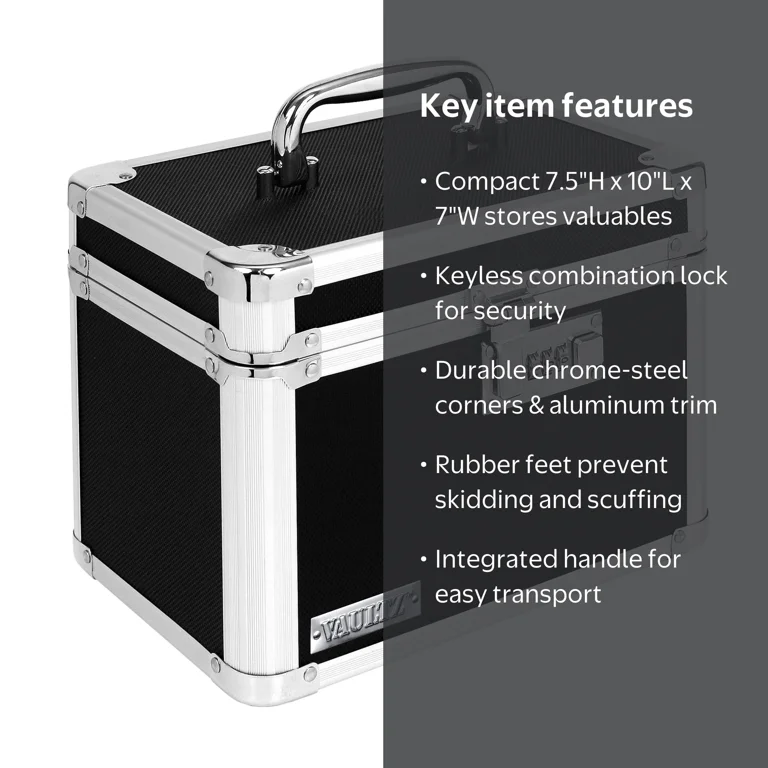 Vaultz Small Container, Lockable Personal Storage Box with