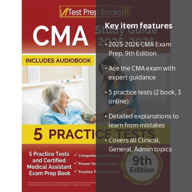 CMA Study Guide 2025-2026: 5 Practice Tests and Certified Medical