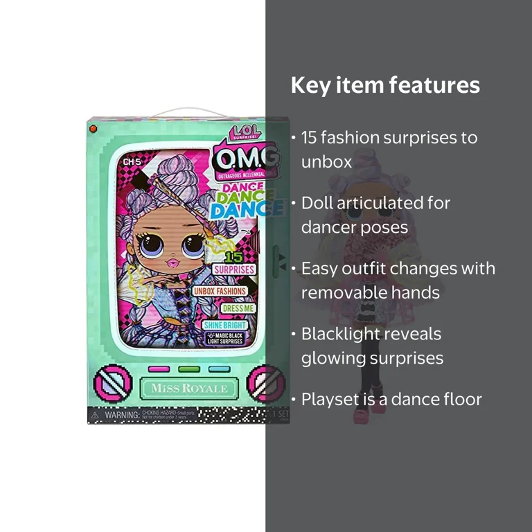 LOL Surprise OMG Dance Dance Dance Miss Royale Fashion Doll with