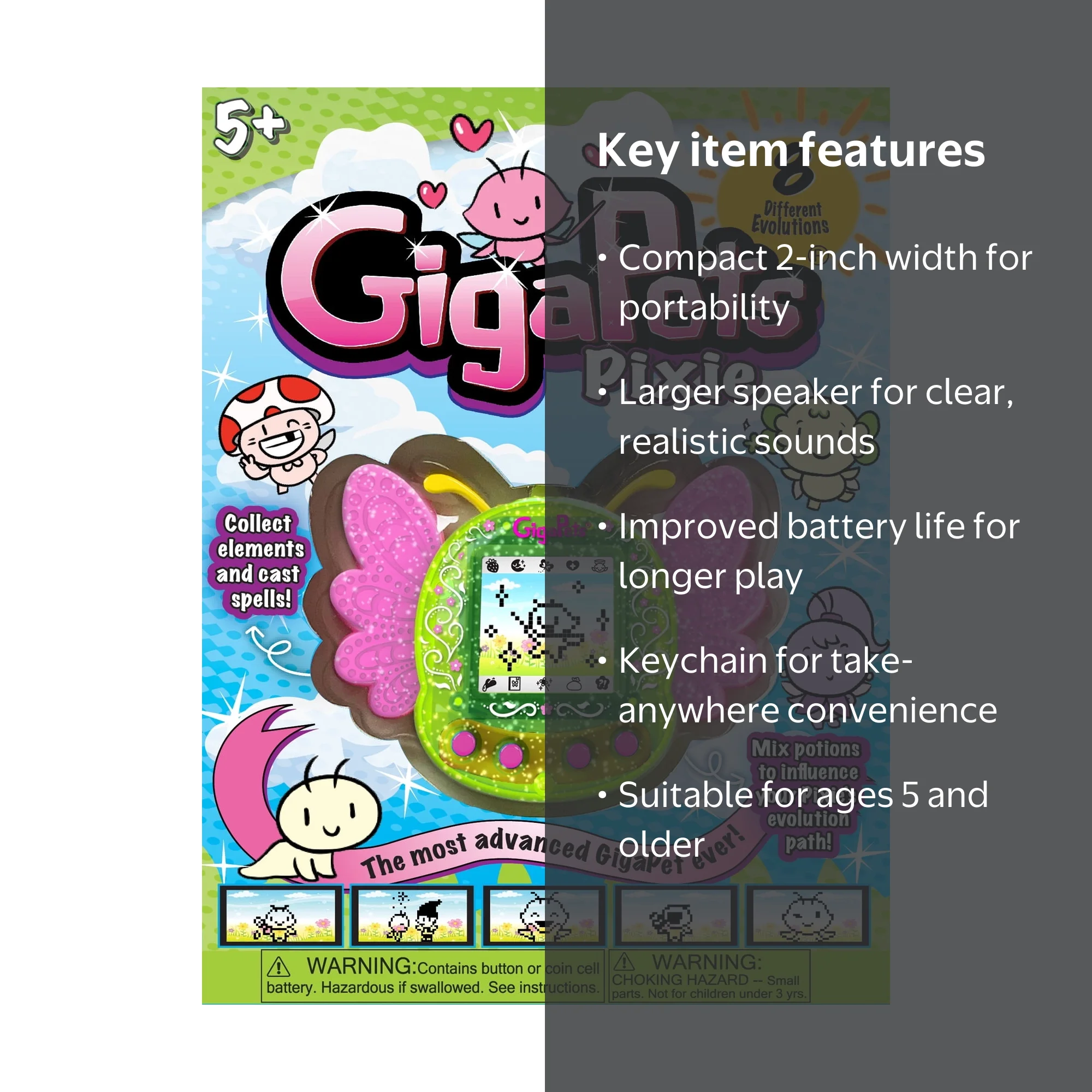 Top Secret Toys Giga Pets Pixie - Digital Pet Indoor Playground