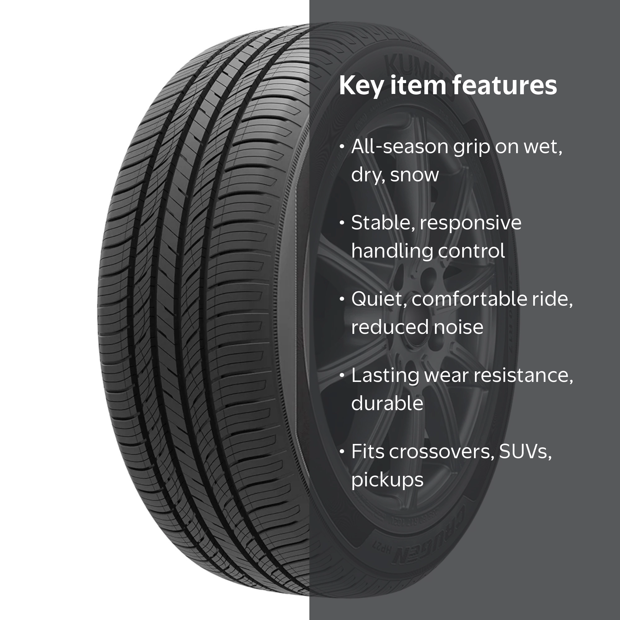 Kumho Crugen HP27 All Season 225/55R18 98V Passenger Tire