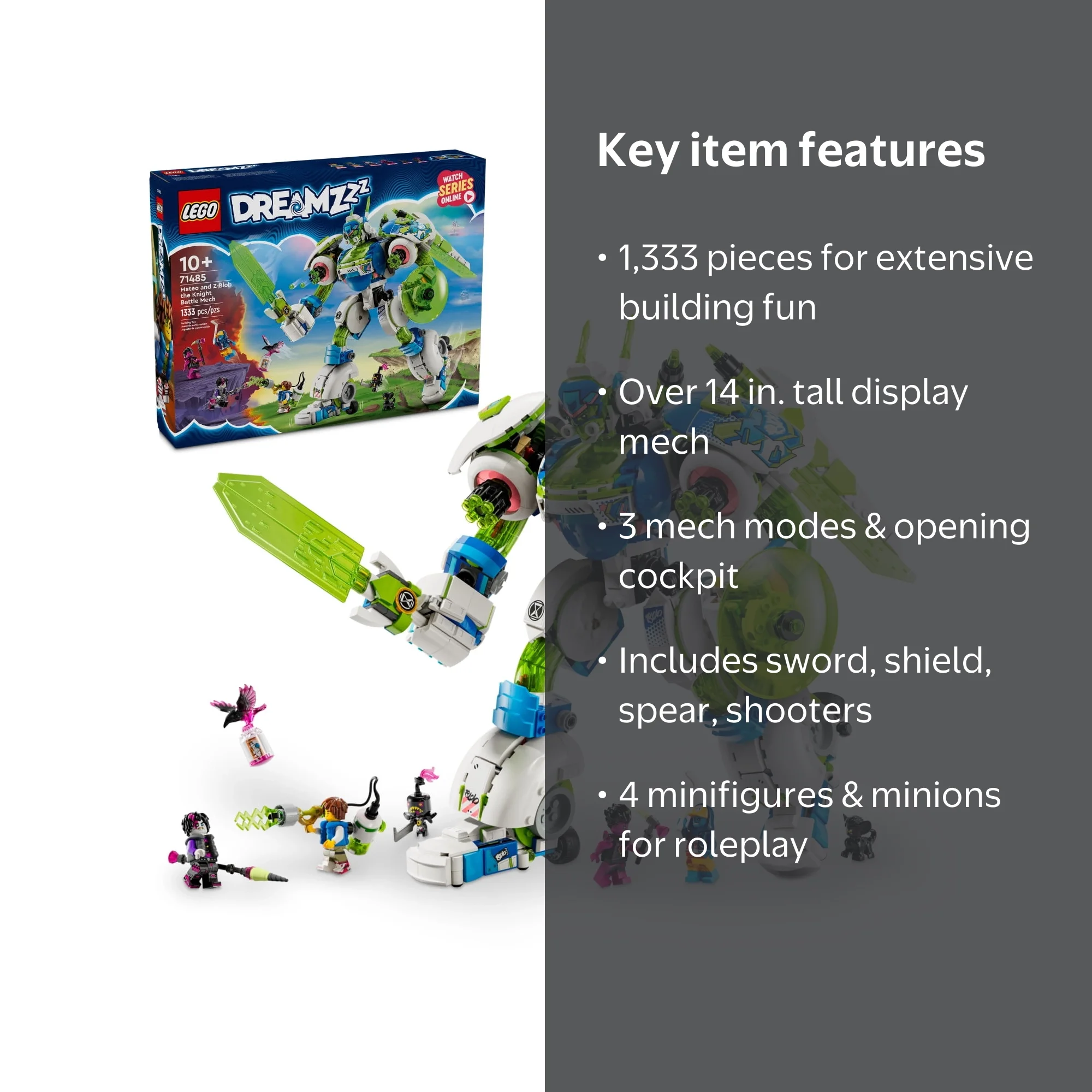 LEGO DREAMZzz Mateo and Z-Blob the Knight Battle Mech Toy