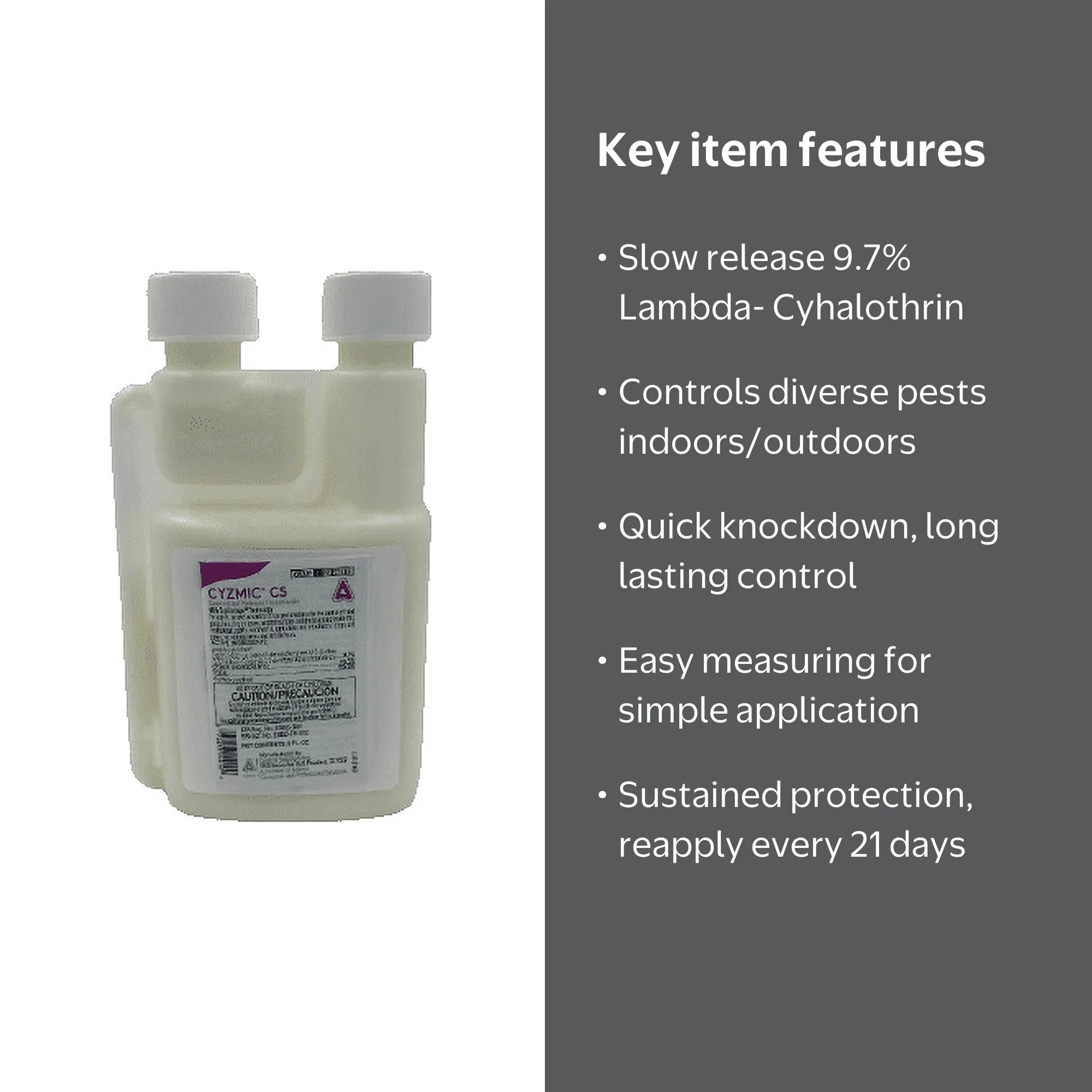 Cyzmic CS Controlled Release Insecticide, 8 oz, Indoor and Outdoor