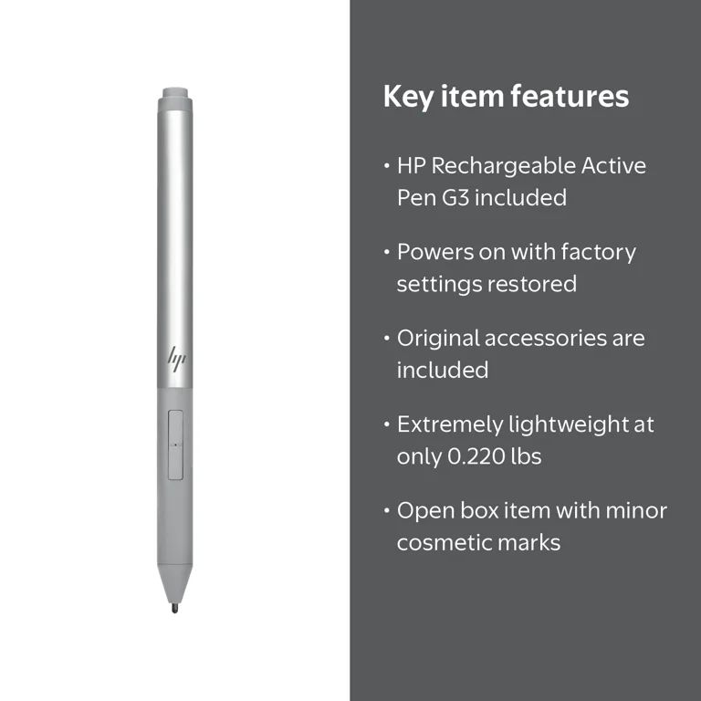 HP Rechargeable Active Pen G3, 6SG43UT, Magnetic Attach - Walmart.com