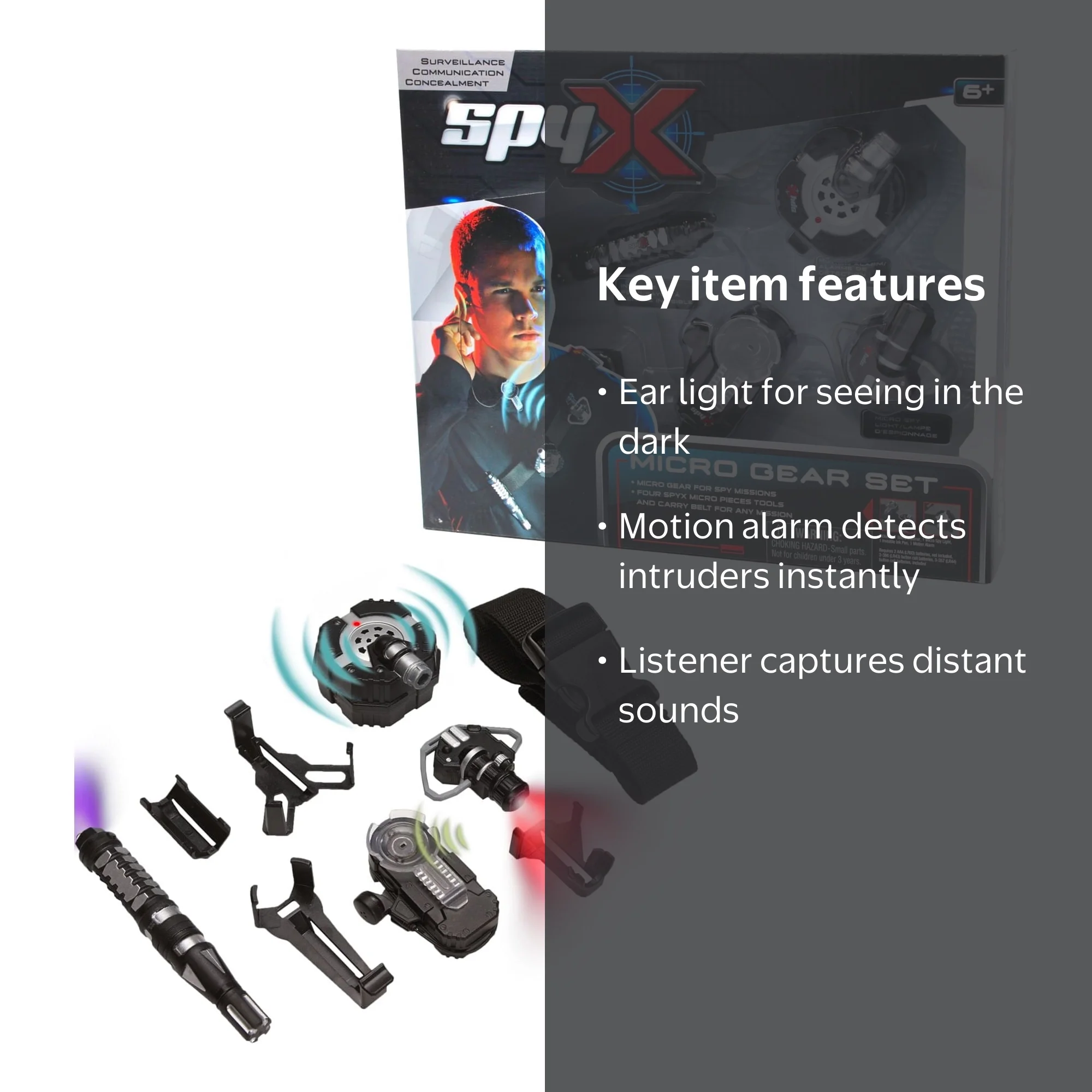 SpyX Micro Gear Set - Kids Detective Gadgets, 4 Essential Spy