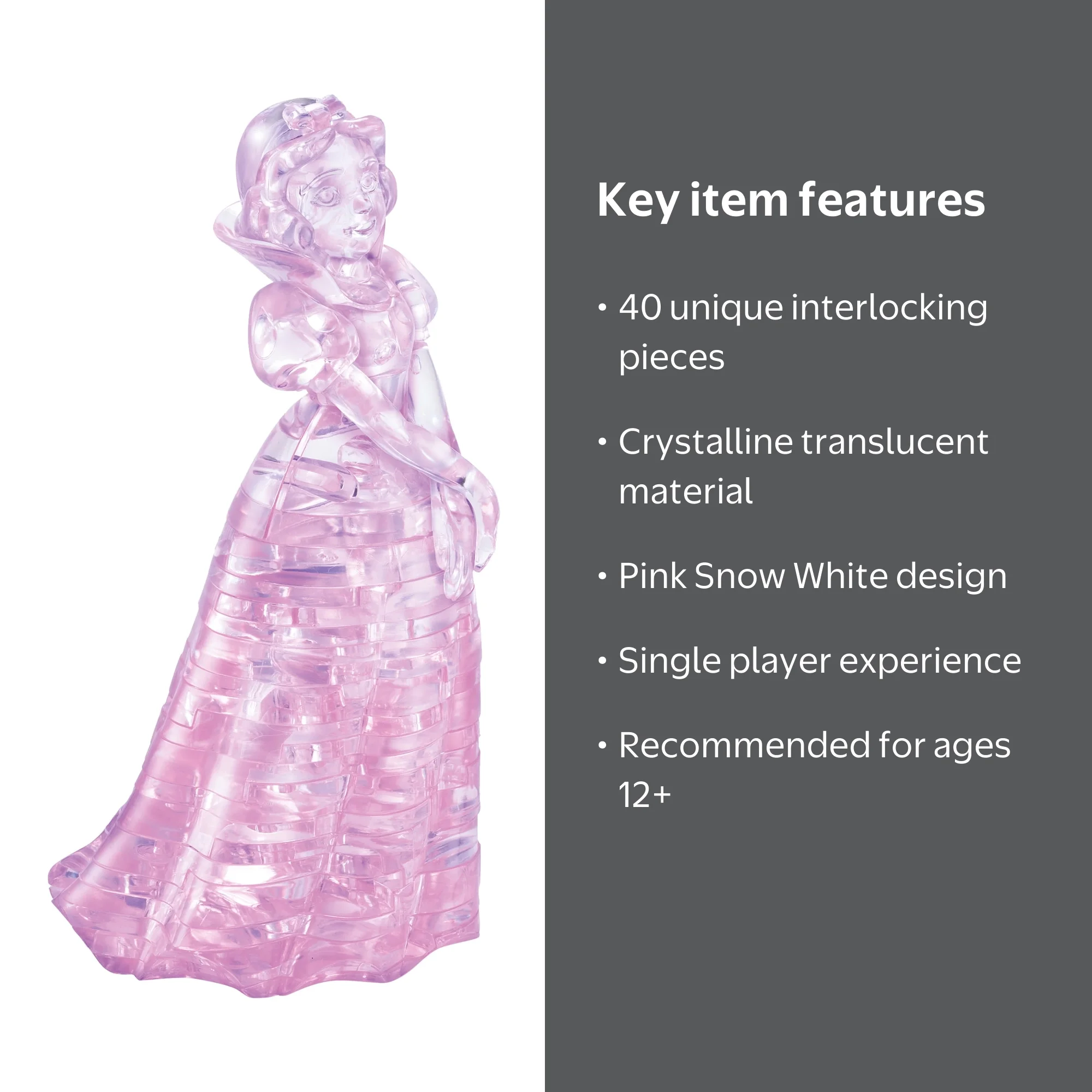 AreYouGame.com 40-Piece Disney Snow White 3D Crystal Puzzle