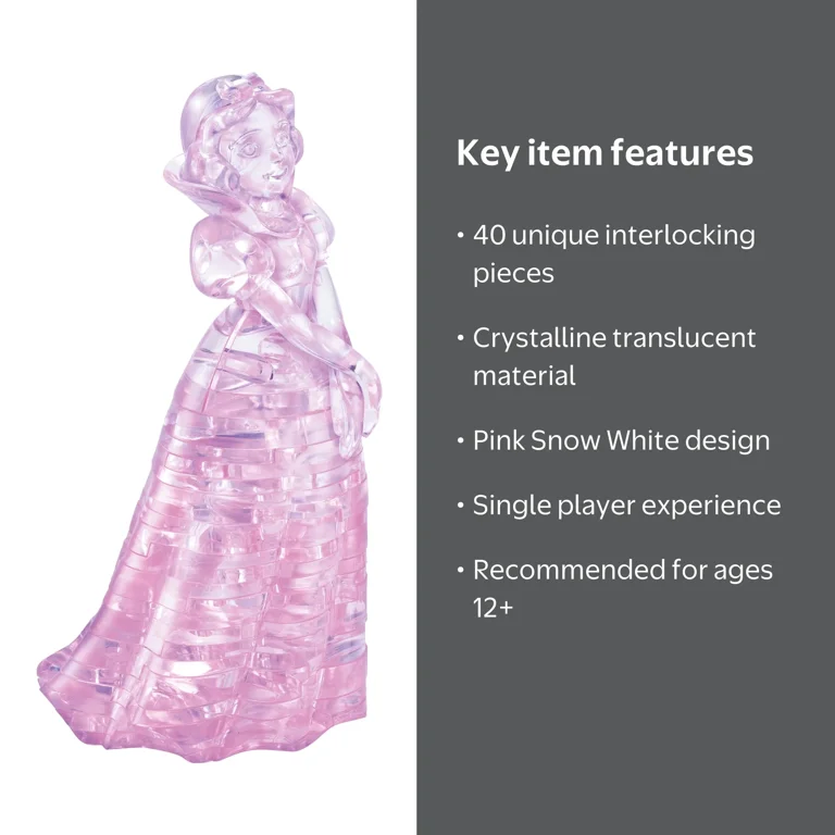 AreYouGame.com 40-Piece Disney Snow White 3D Crystal Puzzle