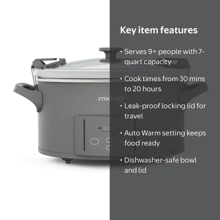 Crock-Pot® Design Series 7-Quart Cook-and-Carry Programmable Slow