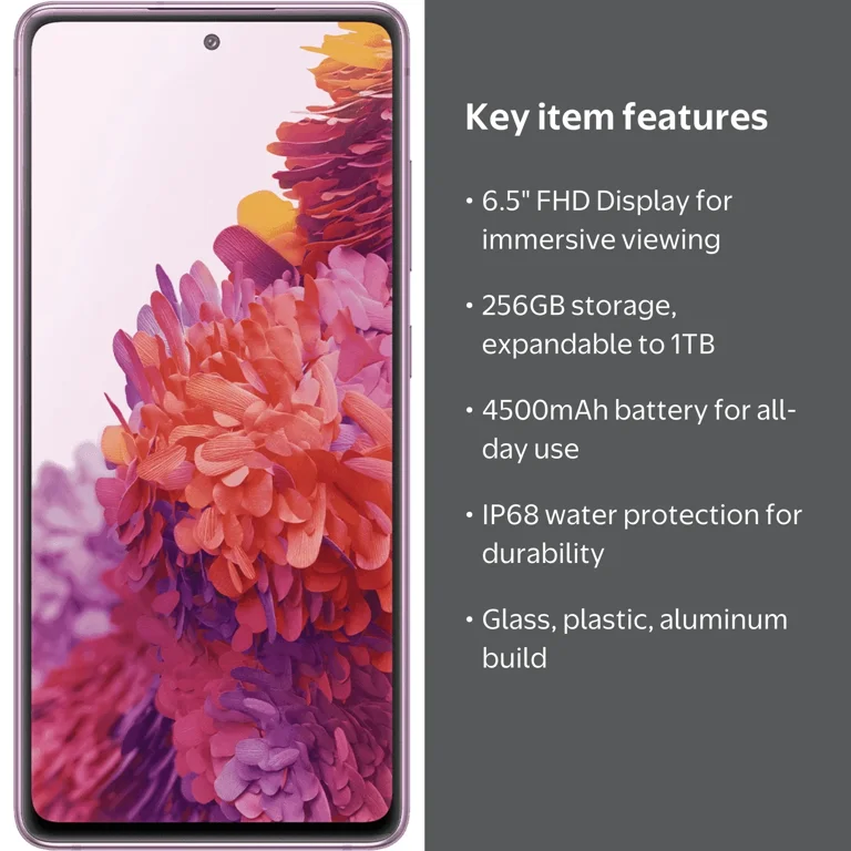 Samsung Galaxy S20 FE G780G 256GB Dual Sim GSM Unlocked Android