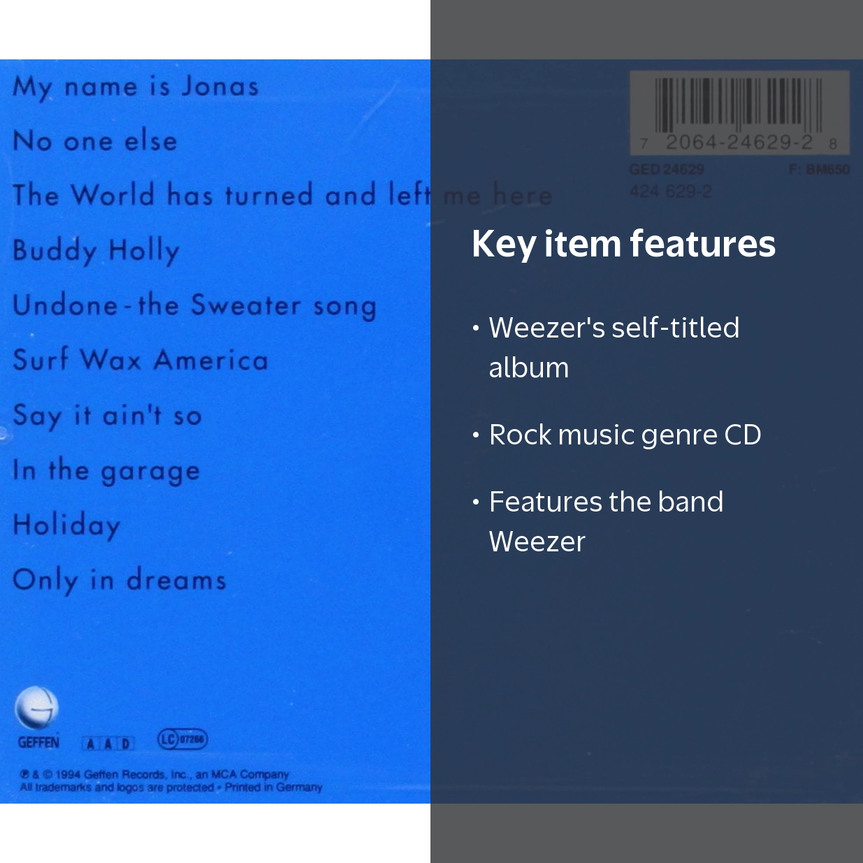 Geffen Records, CD, Weezer - Weezer - Music & Performance, 1 Pack