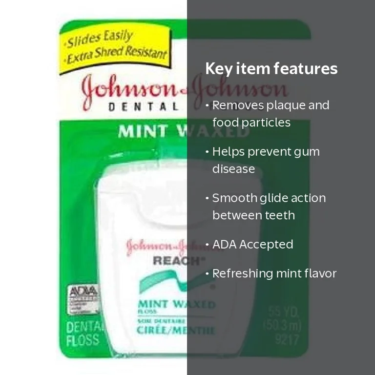 J&J, Reach Mint Waxed Dental Floss, 55 Yd, Pack of 2 - Walmart.com