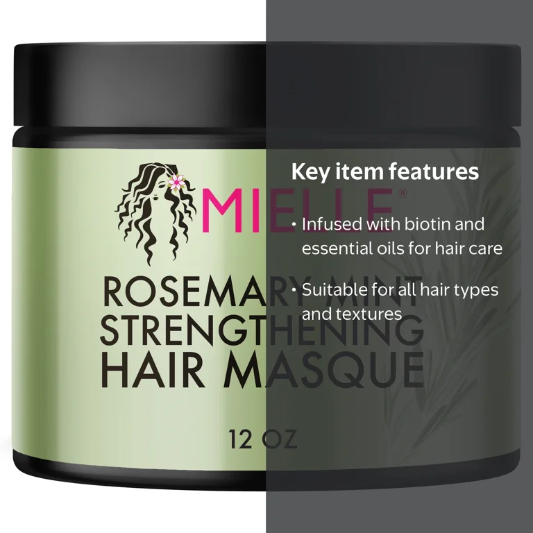 Mielle Organics Rosemary Mint Strengthening Hair Masque 12 fl oz