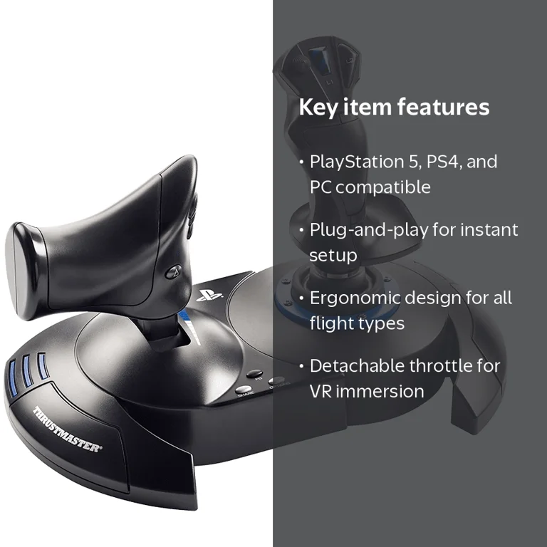 Thrustmaster, T-Flight Hotas 4, Compatible with PS4 and PC, Black