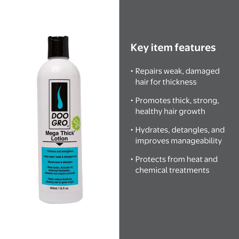 Doo Gro Mega Thick Hair Lotion, Avocado Oil, Shea Butter, 12 oz