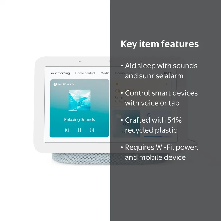 Google 2nd Gen Nest Hub - Smart Display with Assistant - Mist