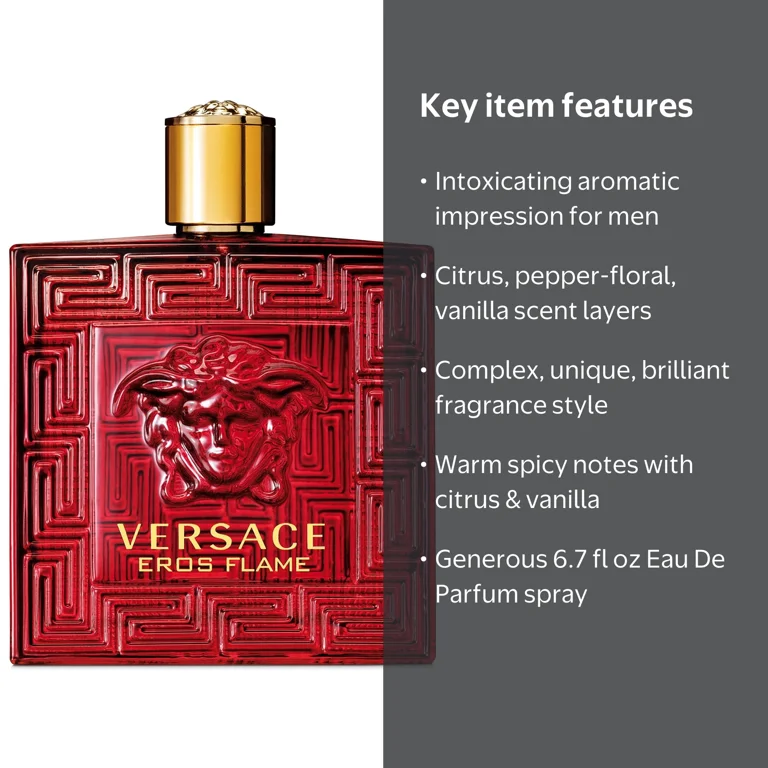 Versace Eros Flame Men's Eau De Parfum Spray, 6.7 Oz - Walmart.com