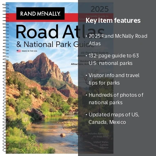 Rand McNally 2025 Road Atlas & National Park Guide, Hardcover