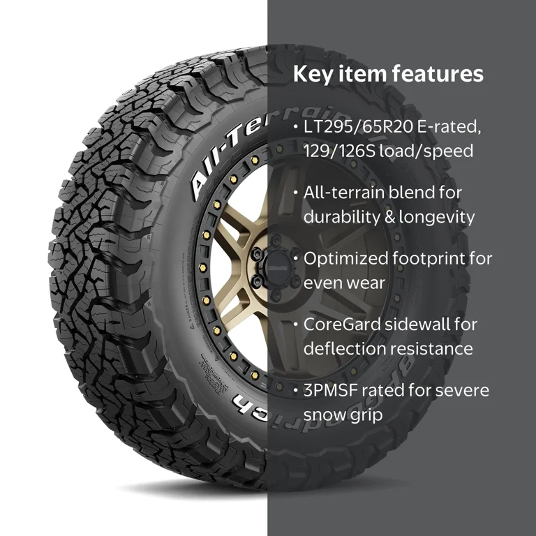 BFGoodrich, All-Terrain T/A KO3, LT295/65R20 129/126S E, Severe