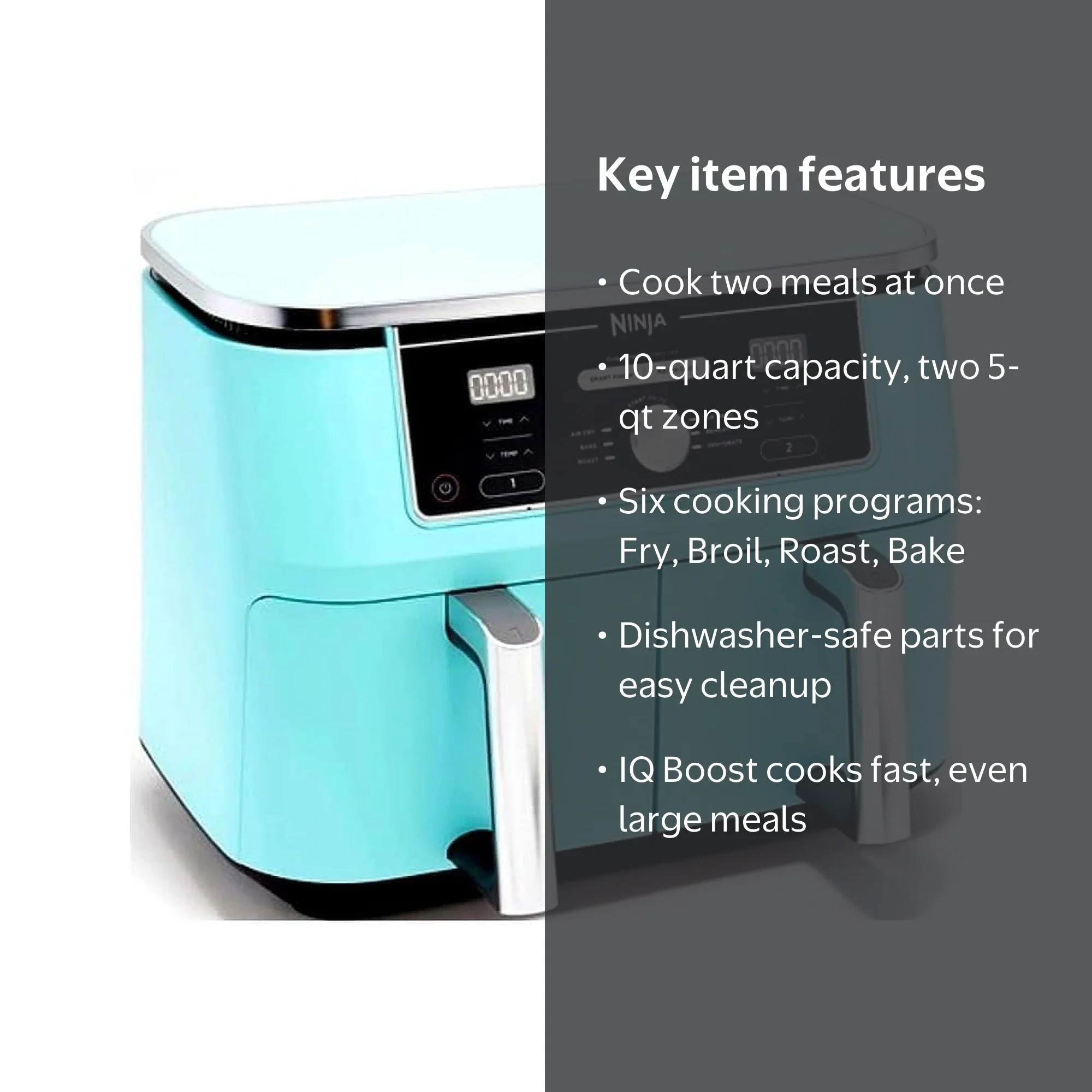 Ninja Foodi XL 10-Quart 6-in-1 Air Fryer, DualZone Technology