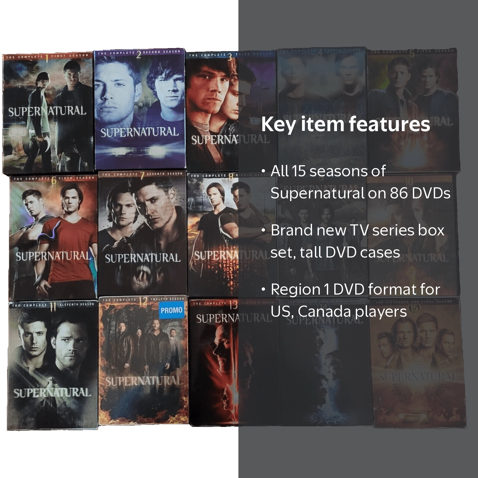 Supernatural Complete Series Seasons 1-15 Box Set, 86 DVDs