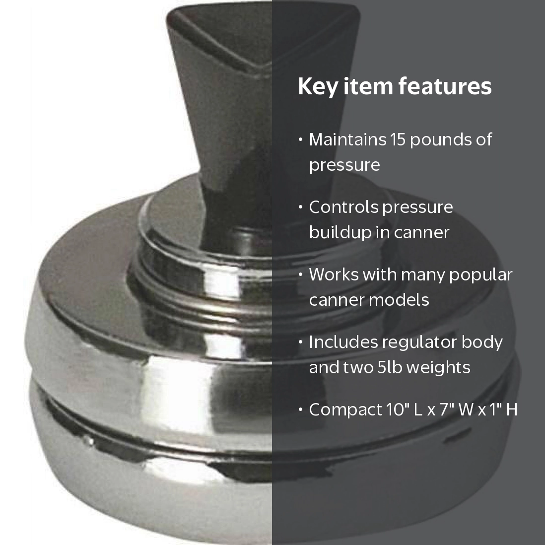 ●BLACK BALLED Presto Pressure Canner Regulator with Two 5-Pound Weight Rings