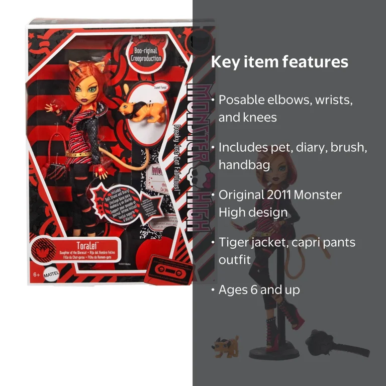 Monster High, Boo-riginal Creeproduction Toralei Doll with Diary