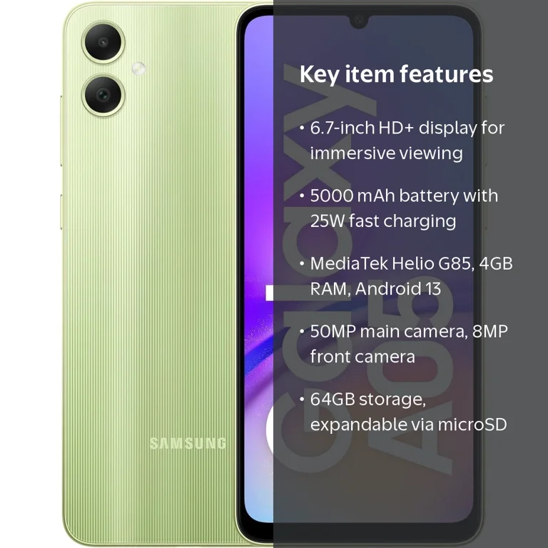 Samsung Galaxy A05 64GB 4GB RAM 6.7 Samsung Galaxy A05 64GB 4GB RAM 6.7