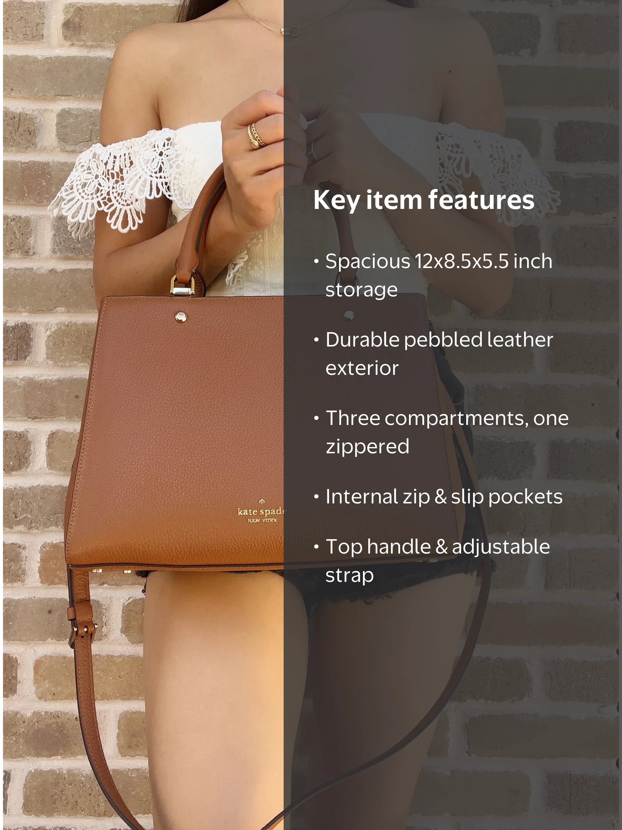 ケラベル　RP3　合皮　ロング　その２ Kate Spade Warm Gingerbread Leather Handbag - Medium Leila Triple