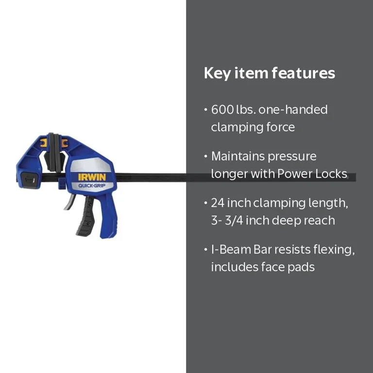 IRWIN Quick-Grip XP600 24 in. x 3.75 in. Resin Bar Clamp 600 lb