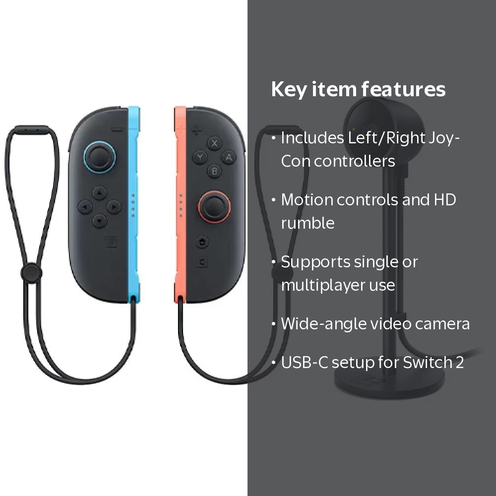 Nintendo Joy-Con 2 Left & Right Controllers Light Blue/Light Red +