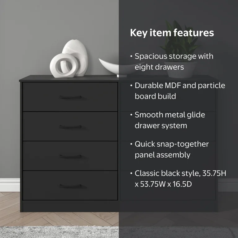 black dresser near me Lanolee - or coastal. LACOO Creaser 47.2 in. Black
