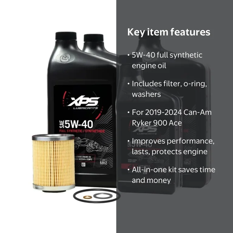Sea-Doo, OEM Ryker 4T 5W-40 Full Synthetic Oil Change Kit, 9779491
