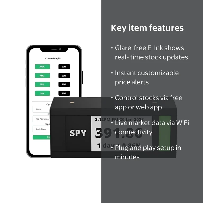 TickrMeter, Real-Time Stock and Crypto Ticker Display, Model